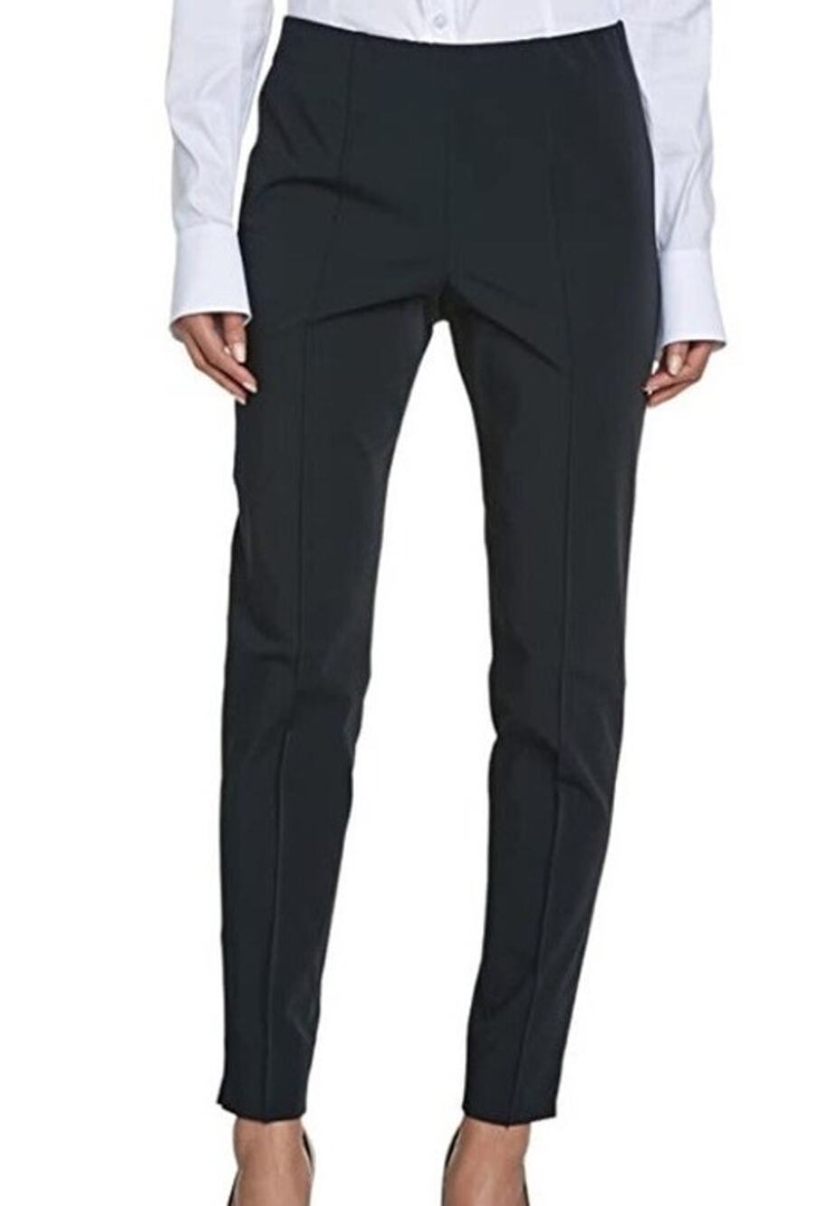 Basler Womens Tailored Pull-On Work Pants Size 6 Black Stretch Minimal Career